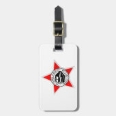 Officieel label van Trans-Siberische Reizigersclub Bagagelabel (Voorkant verticaal)