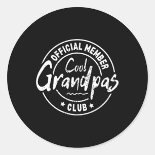 Officieel lid Cool Grandpas Club Funny Fathers D Ronde Sticker