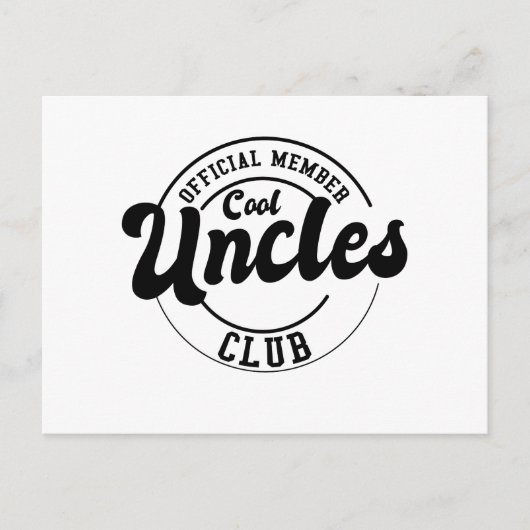 Officieel lid Cool Uncles Club Fathers Day Briefkaart (Voorkant)