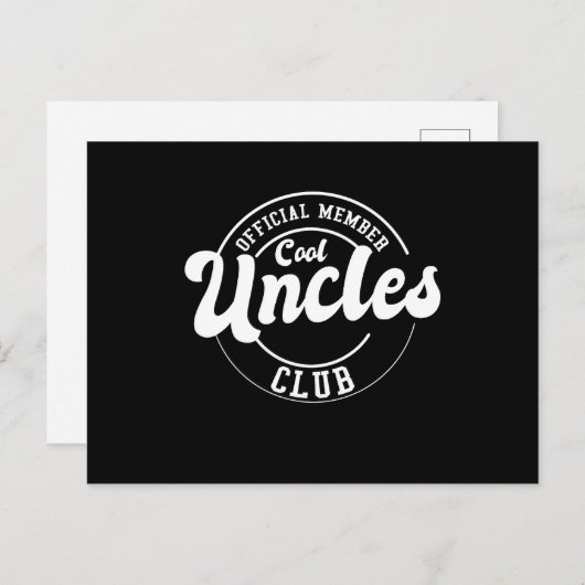 Officieel lid Cool Uncles Club Fathers Day Briefkaart (Voorkant / Achterkant)