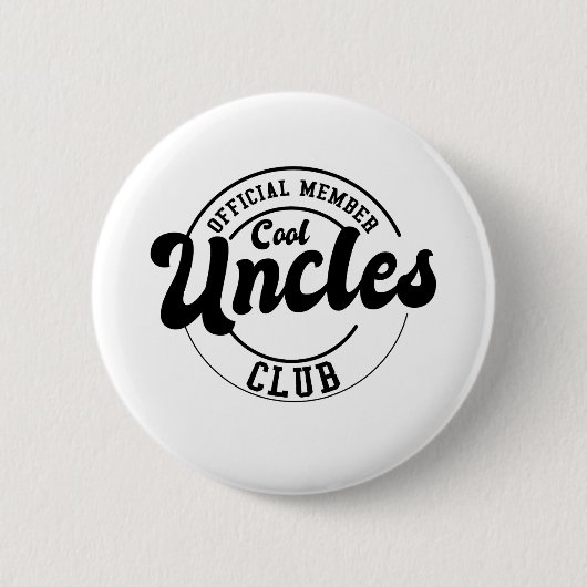 Officieel lid Cool Uncles Club Fathers Day Ronde Button 5,7 Cm (Voorkant)