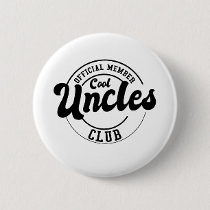 Officieel lid Cool Uncles Club Fathers Day Ronde Button 5,7 Cm