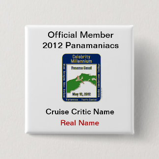 Officieel lid Panamaniacs Vierkante Button 5,1 Cm
