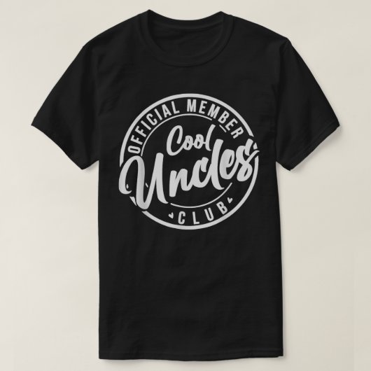 Officieel lid van Cool Uncles Club vinage fahess d T-shirt (Design voorkant)