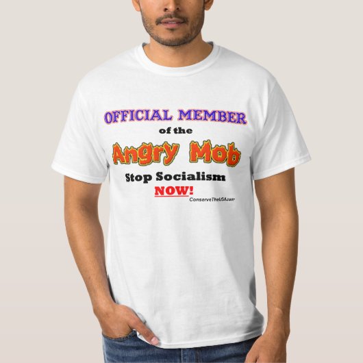 "Officieel lid van de Angry Mob" T-shirt (Voorkant)