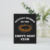 Officieel lid van de Empty Nest Club Briefkaart (Staand voorkant)