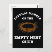 Officieel lid van de Empty Nest Club Briefkaart (Voorkant / Achterkant)