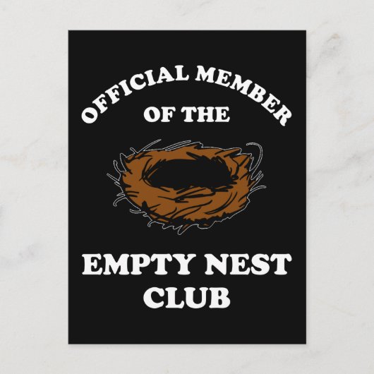 Officieel lid van de Empty Nest Club Briefkaart (Voorkant)