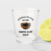 Officieel lid van de Empty Nest Club Shot Glas (Voorkant)