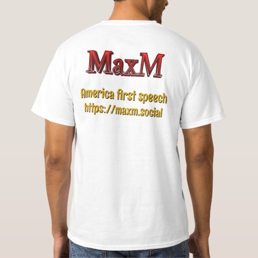 Officieel MaxM Mannen-T-shirt T-shirt (Achterkant)