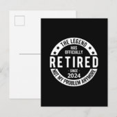officieel met pensioen 2024 aankondigingskaart (Voorkant / Achterkant)
