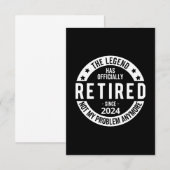 officieel met pensioen 2024 bedankkaart (Voorkant / Achterkant)