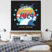 Officieel met pensioen 2024 canvas afdruk (Insitu (Slaapkamer))