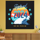 Officieel met pensioen 2024 canvas afdruk (Insitu (Woonkamer))