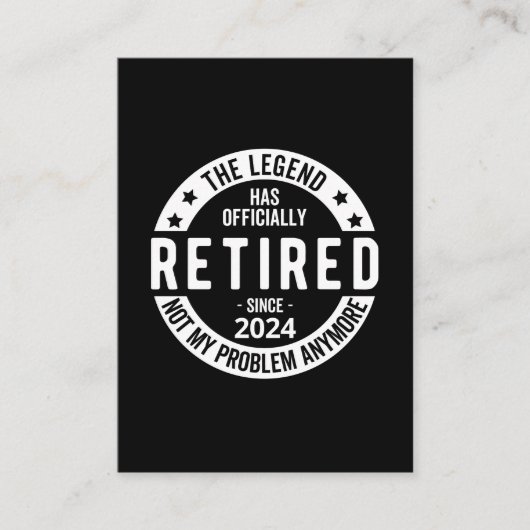 officieel met pensioen 2024 informatiekaartje (Voorkant)