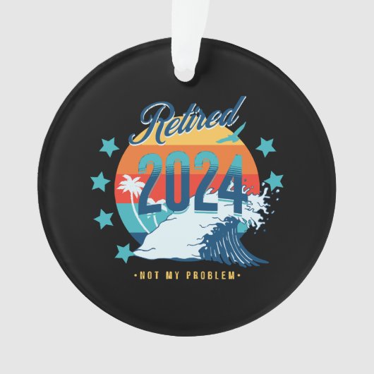 Officieel met pensioen 2024 ornament (voorkant)