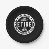 officieel met pensioen 2024 papieren bordje (Voorkant)