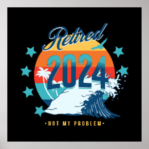 Officieel met pensioen 2024 poster
