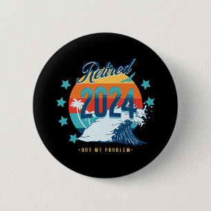 Officieel met pensioen 2024 ronde button 5,7 cm