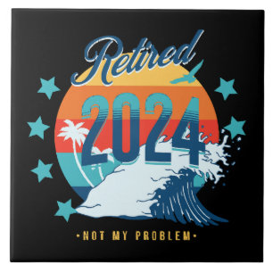 Officieel met pensioen 2024 tegeltje