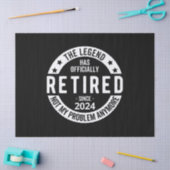 officieel met pensioen 2024 tissuepapier (Craft)