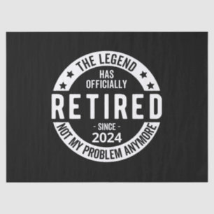 officieel met pensioen 2024 tissuepapier