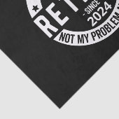 officieel met pensioen 2024 tissuepapier (Detail)