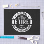 officieel met pensioen 2024 tissuepapier (Craft)
