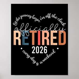 Officieel Met Pensioen 2025 Hart Shirt Voor Vrouwe Poster