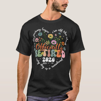 Officieel met Pensioen 2026 Bloemige Bloem Pensioe T-shirt
