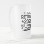 Officieel Met Pensioen 2026 Niet Mijn Probleem Mee Matglas Bierpul (Voorkant links)