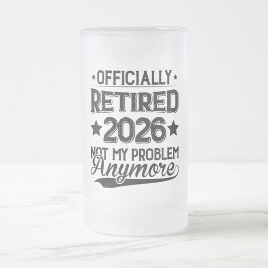 Officieel Met Pensioen 2026 Niet Mijn Probleem Mee Matglas Bierpul (Center)