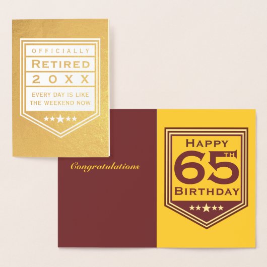 Officieel Met Pensioen Foliekaart Folie Kaarten (Display)