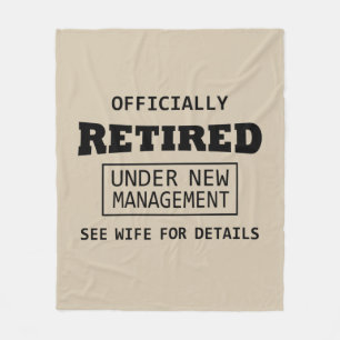 officieel met pensioen gegaan onder nieuw beheer fleece deken