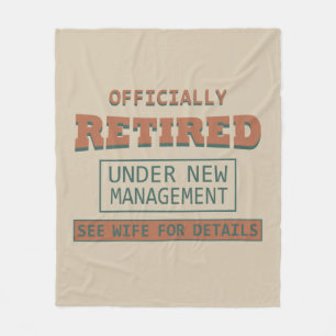 officieel met pensioen gegaan onder nieuw beheer fleece deken