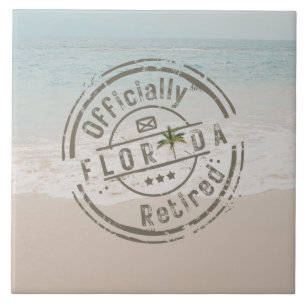 Officieel met pensioen in Florida Tropical Beach O Tegeltje