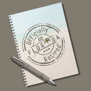 Officieel met pensioen in Florida Tropisch Strand  Notitieboek