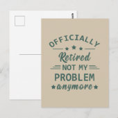Officieel met pensioen, mijn probleem niet meer briefkaart (Voorkant / Achterkant)
