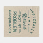 Officieel met pensioen, mijn probleem niet meer fleece deken (Voorkant (Horizontaal))