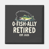 Officieel met pensioen per 2025 Gepensioneerde Vis Magneet (Voorkant)