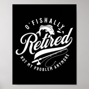Officieel met pensioen visserij gepensioneerde vis poster
