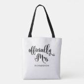 Officieel mevrouw | Nieuwe bruid gepersonaliseerd Tote Bag (Achterkant)