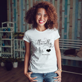 Officieel mevrouw | Nieuwe bruid met hart T-shirt