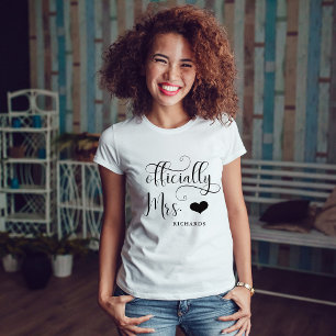 Officieel mevrouw   Nieuwe bruid met hart T-shirt