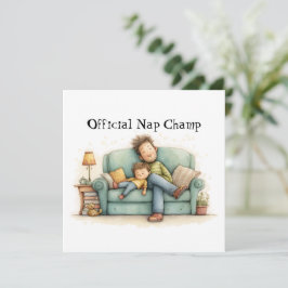 Officieel Nap Champ Vaderdag Platte Groetkaart Kaart