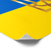 Officieel Oekraïens vlaggenstaatsymbool Poster (Hoek)