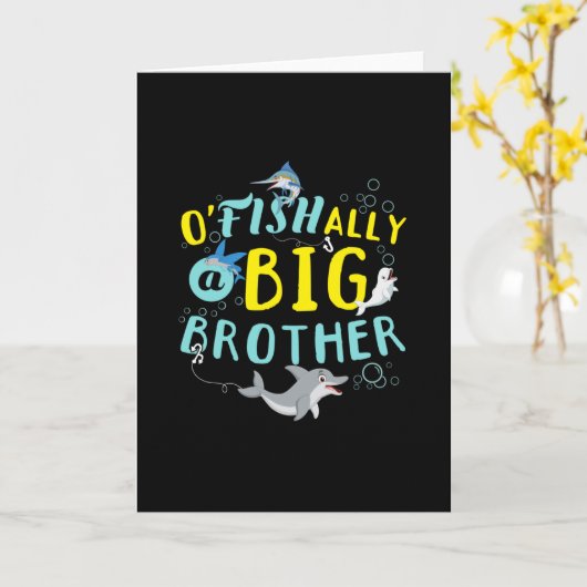 Officieel - O'Fishally een grote broer woordspelin Kaart (Gele Bloem)