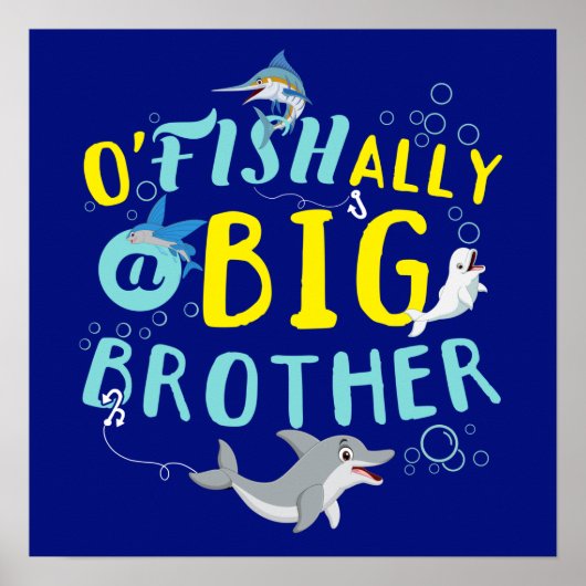 Officieel - O'Fishally een grote broer woordspelin Poster (Voorkant)