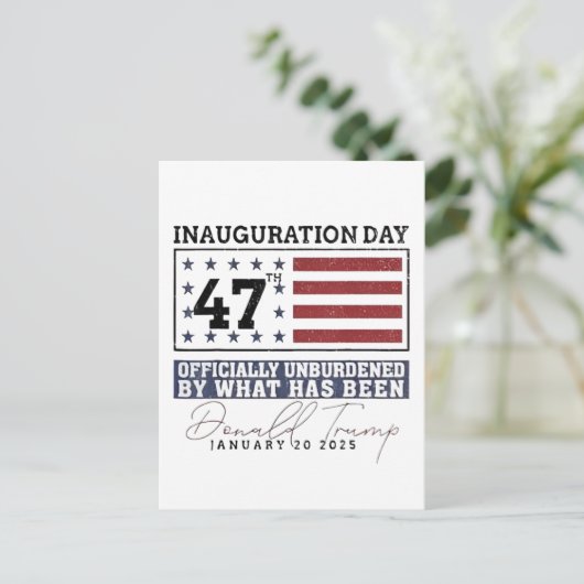 Officieel Onbezwaard Door Wat Trump Is 47 Briefkaart (Staand voorkant)