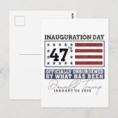 Officieel Onbezwaard Door Wat Trump Is 47 Briefkaart (Voorkant / Achterkant)